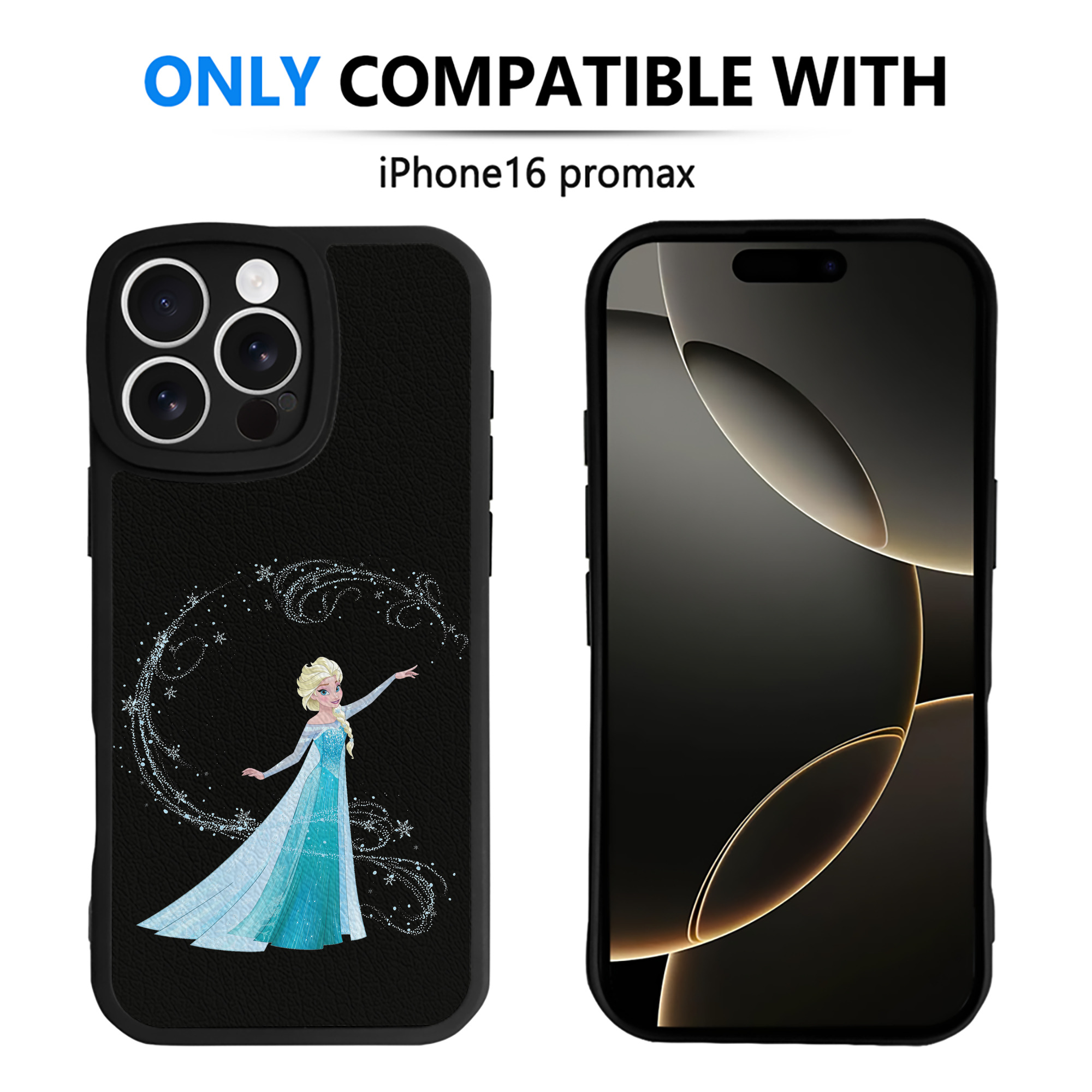 （画像用） アナと雪の女王 アンナ エルサ Frozen Anna Elsa 【iPhone 16シリーズ対応】シリコンスマホケース（レザー調） 材質：シリコン